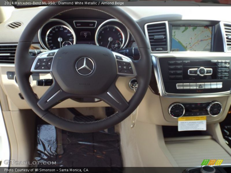 Diamond White Metallic / Almond Beige 2014 Mercedes-Benz ML 350