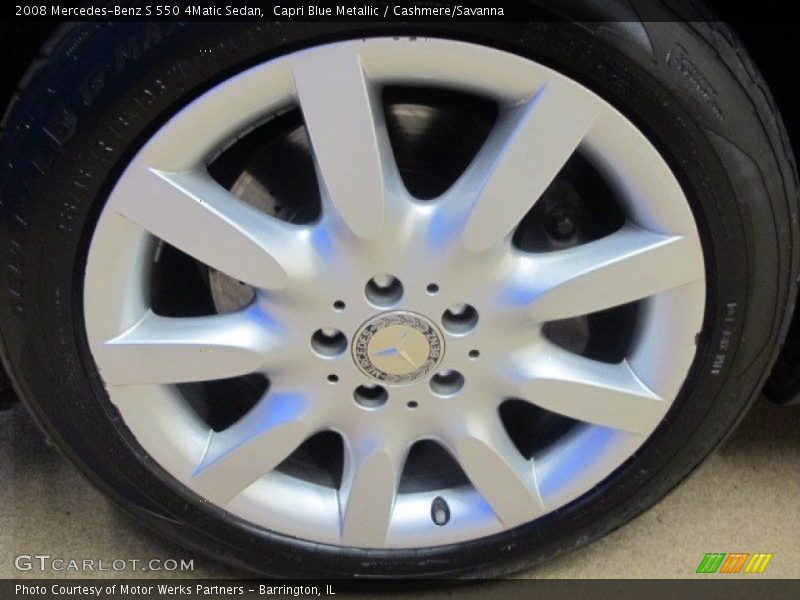 Capri Blue Metallic / Cashmere/Savanna 2008 Mercedes-Benz S 550 4Matic Sedan