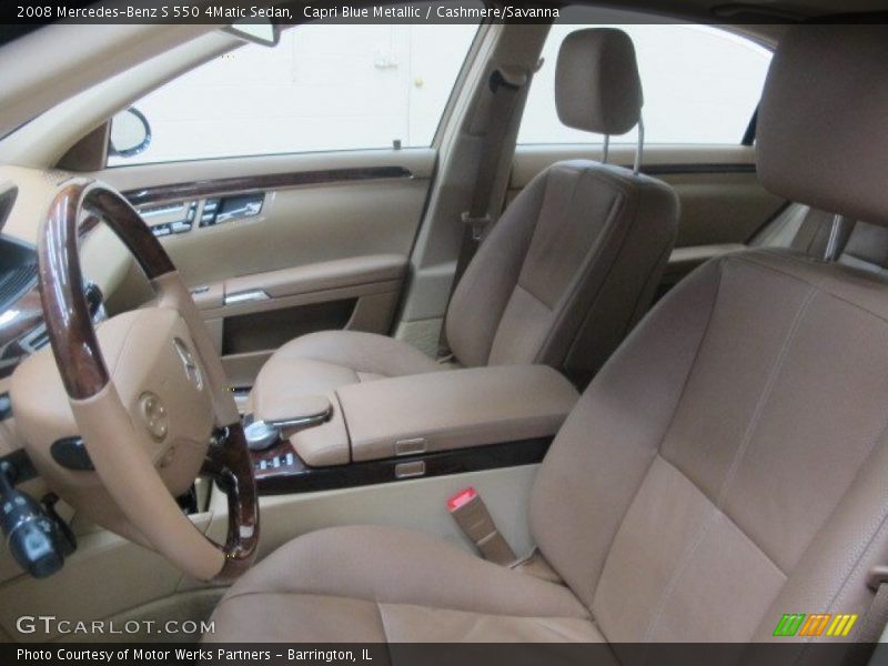 Capri Blue Metallic / Cashmere/Savanna 2008 Mercedes-Benz S 550 4Matic Sedan