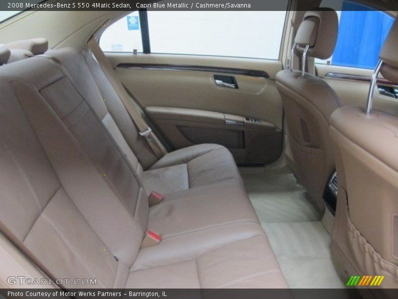 Capri Blue Metallic / Cashmere/Savanna 2008 Mercedes-Benz S 550 4Matic Sedan