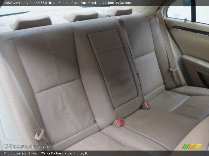 Capri Blue Metallic / Cashmere/Savanna 2008 Mercedes-Benz S 550 4Matic Sedan