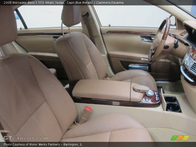 Capri Blue Metallic / Cashmere/Savanna 2008 Mercedes-Benz S 550 4Matic Sedan