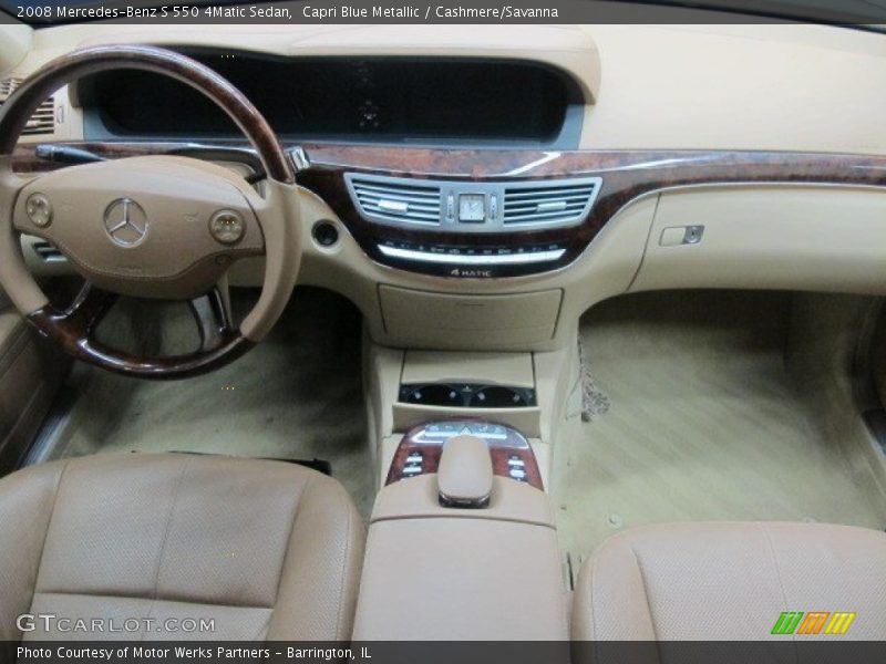 Capri Blue Metallic / Cashmere/Savanna 2008 Mercedes-Benz S 550 4Matic Sedan