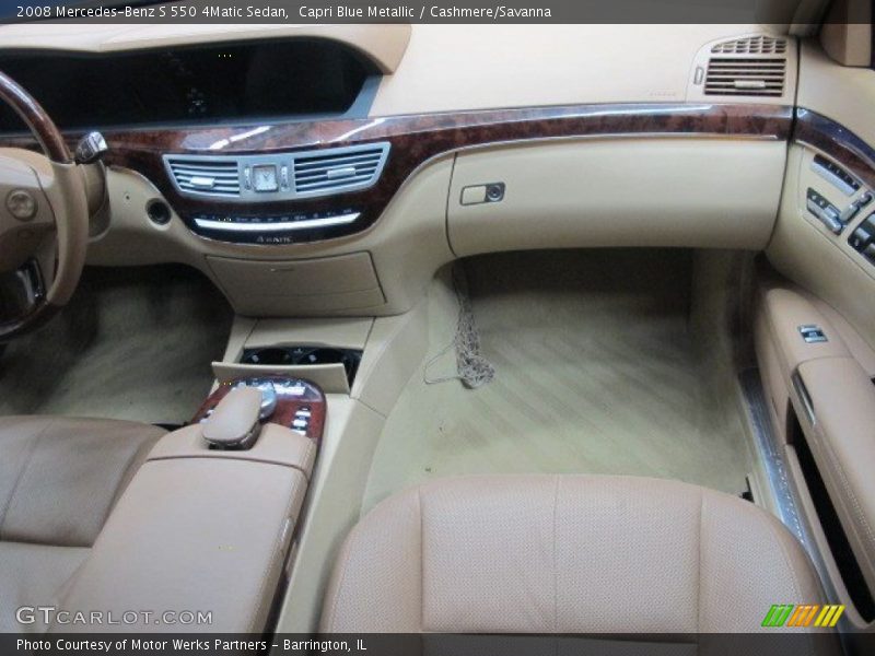 Capri Blue Metallic / Cashmere/Savanna 2008 Mercedes-Benz S 550 4Matic Sedan