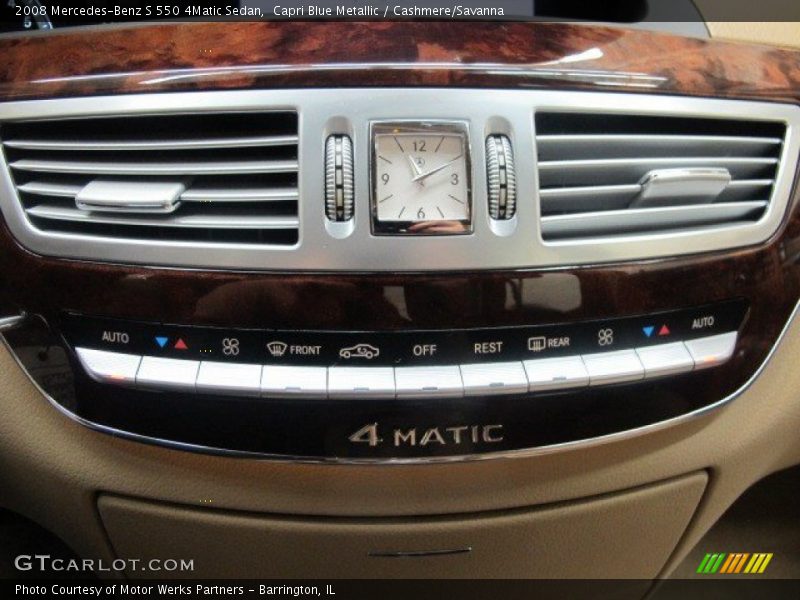 Capri Blue Metallic / Cashmere/Savanna 2008 Mercedes-Benz S 550 4Matic Sedan