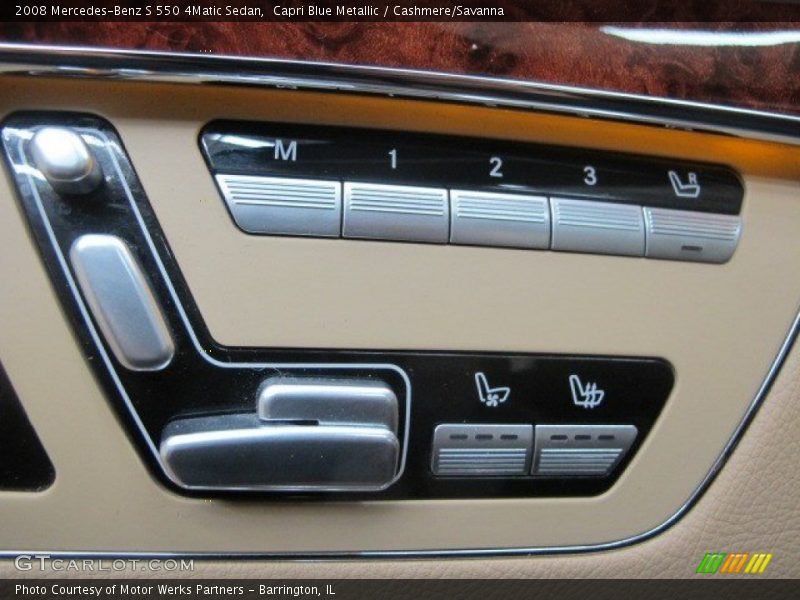 Capri Blue Metallic / Cashmere/Savanna 2008 Mercedes-Benz S 550 4Matic Sedan