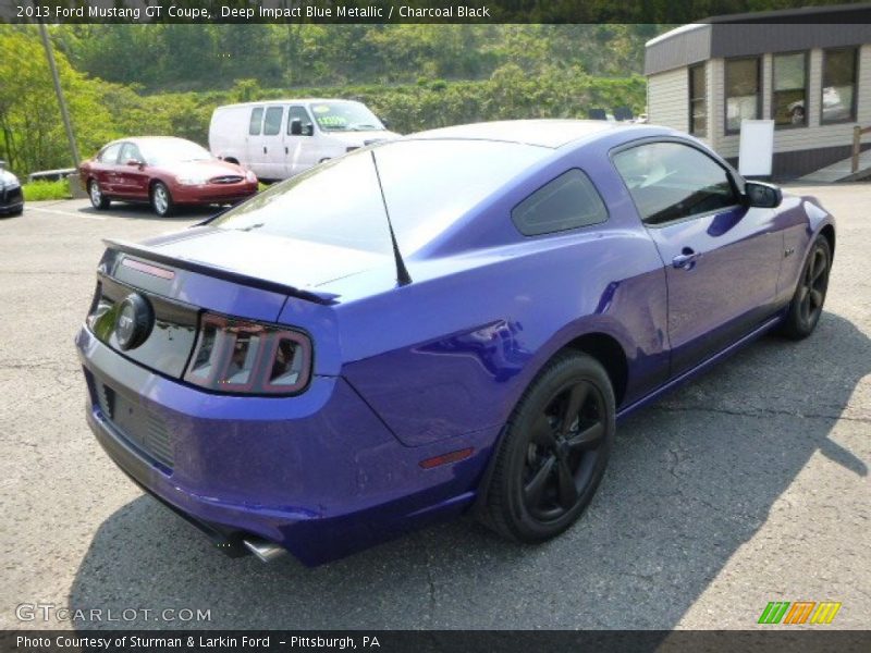 Deep Impact Blue Metallic / Charcoal Black 2013 Ford Mustang GT Coupe