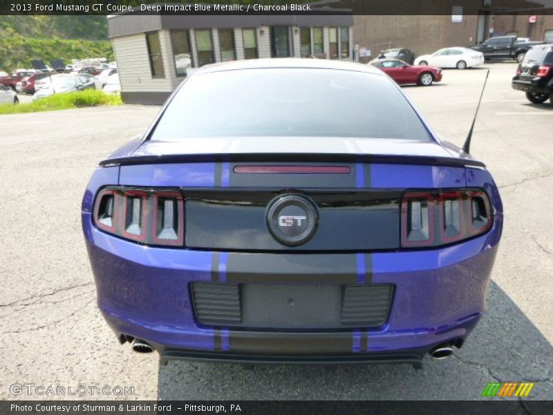 Deep Impact Blue Metallic / Charcoal Black 2013 Ford Mustang GT Coupe