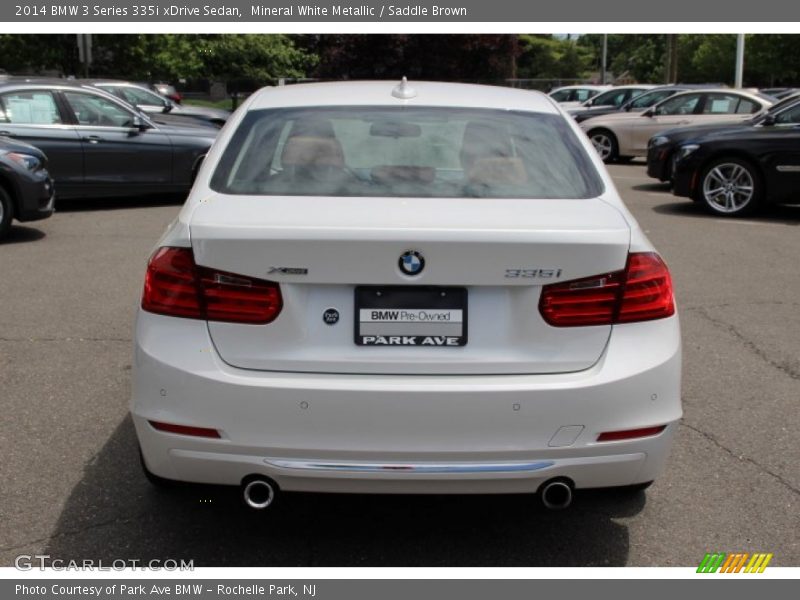 Mineral White Metallic / Saddle Brown 2014 BMW 3 Series 335i xDrive Sedan