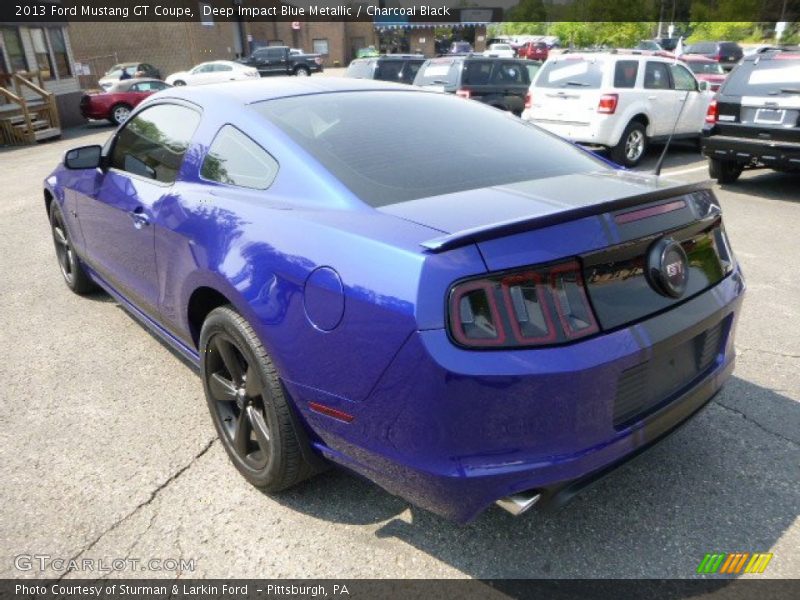 Deep Impact Blue Metallic / Charcoal Black 2013 Ford Mustang GT Coupe