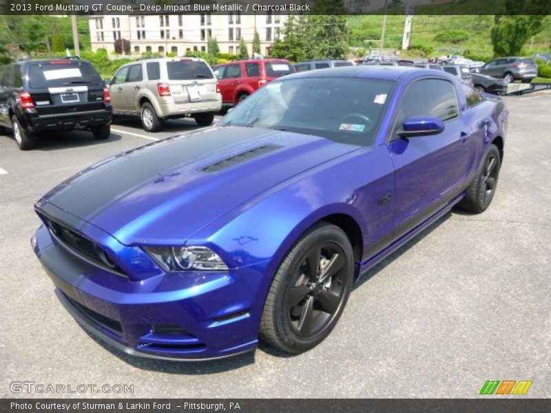 Deep Impact Blue Metallic / Charcoal Black 2013 Ford Mustang GT Coupe