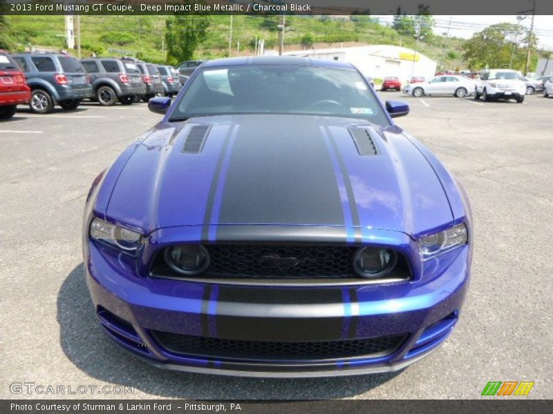 Deep Impact Blue Metallic / Charcoal Black 2013 Ford Mustang GT Coupe