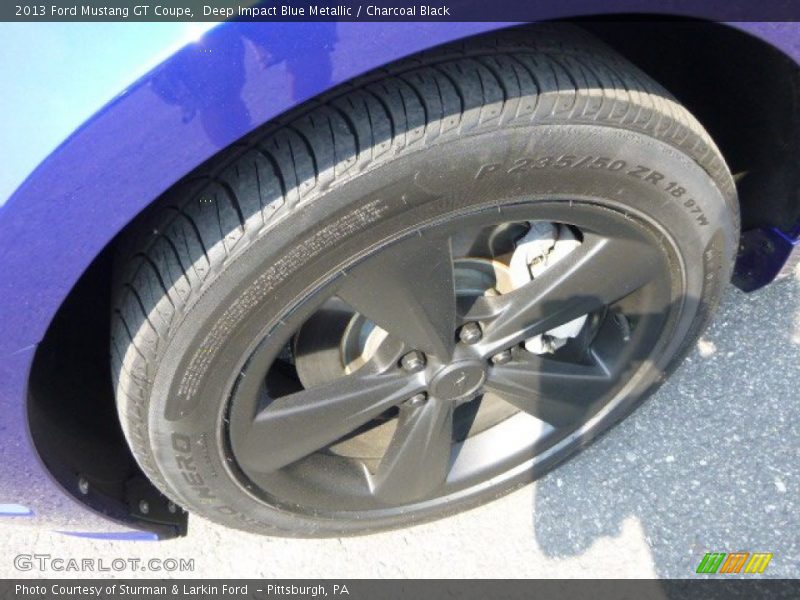 Deep Impact Blue Metallic / Charcoal Black 2013 Ford Mustang GT Coupe