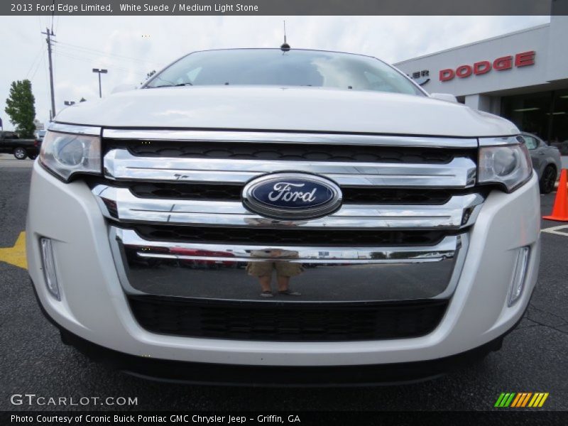White Suede / Medium Light Stone 2013 Ford Edge Limited