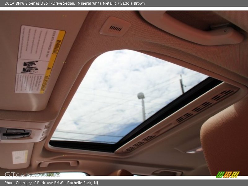 Mineral White Metallic / Saddle Brown 2014 BMW 3 Series 335i xDrive Sedan