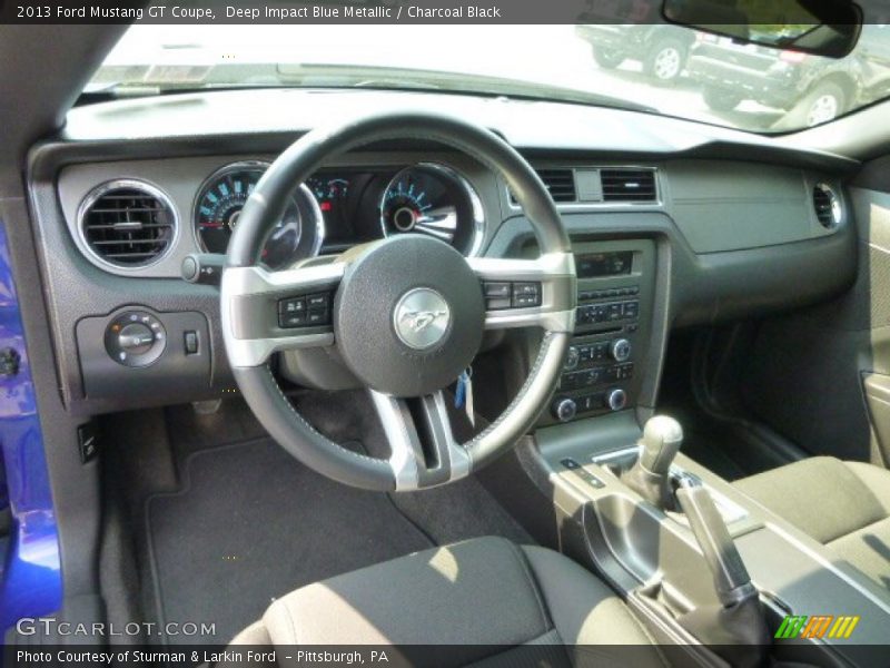 Deep Impact Blue Metallic / Charcoal Black 2013 Ford Mustang GT Coupe