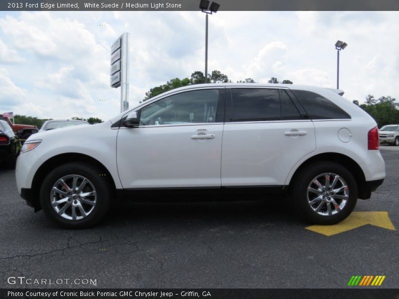 White Suede / Medium Light Stone 2013 Ford Edge Limited