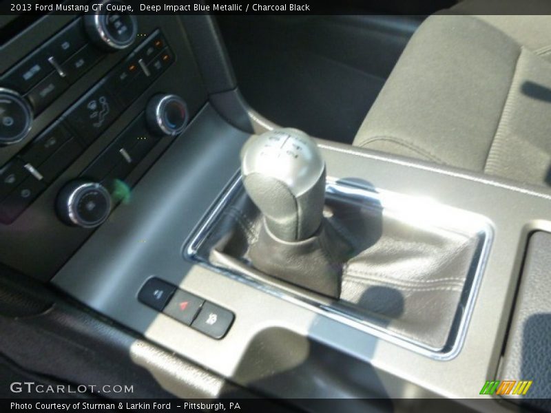 Deep Impact Blue Metallic / Charcoal Black 2013 Ford Mustang GT Coupe