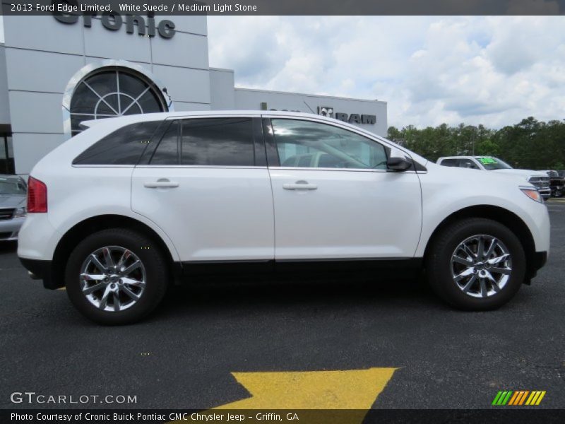 White Suede / Medium Light Stone 2013 Ford Edge Limited