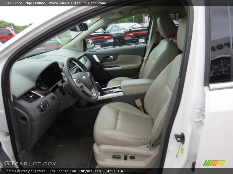 White Suede / Medium Light Stone 2013 Ford Edge Limited