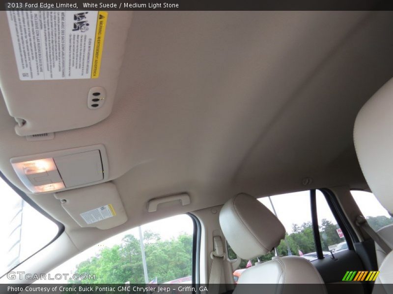 White Suede / Medium Light Stone 2013 Ford Edge Limited