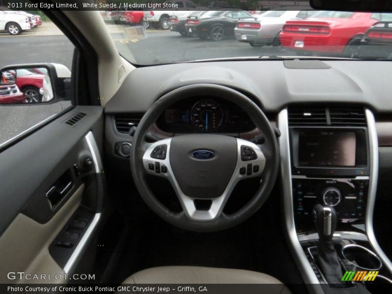 White Suede / Medium Light Stone 2013 Ford Edge Limited
