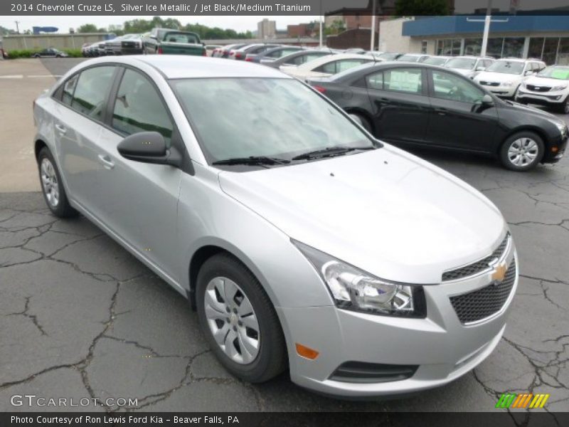 Silver Ice Metallic / Jet Black/Medium Titanium 2014 Chevrolet Cruze LS