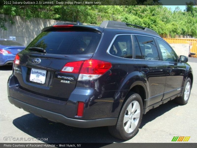 Deep Indigo Pearl / Warm Ivory 2012 Subaru Outback 2.5i Limited