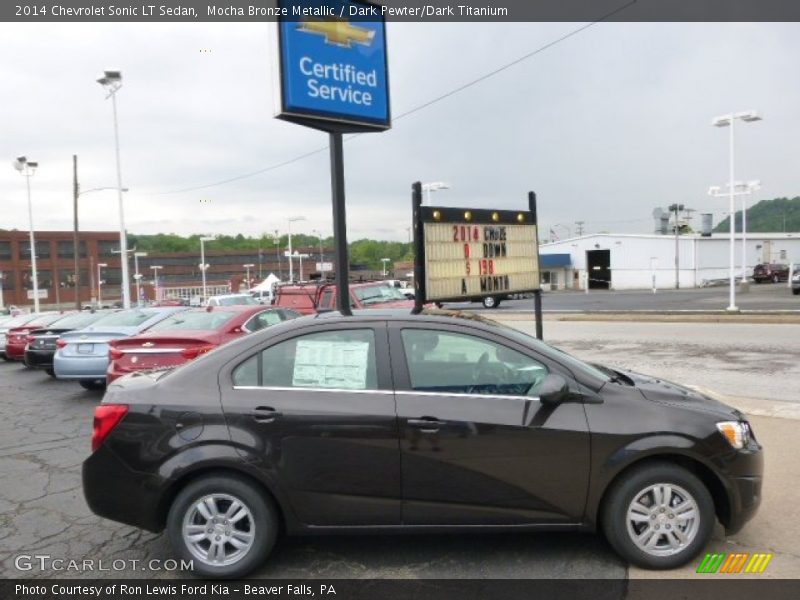 Mocha Bronze Metallic / Dark Pewter/Dark Titanium 2014 Chevrolet Sonic LT Sedan