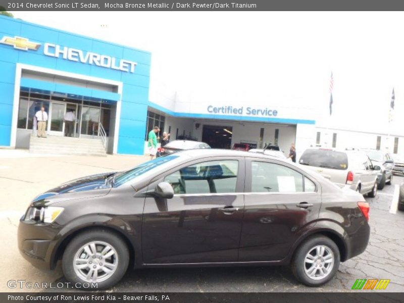 Mocha Bronze Metallic / Dark Pewter/Dark Titanium 2014 Chevrolet Sonic LT Sedan