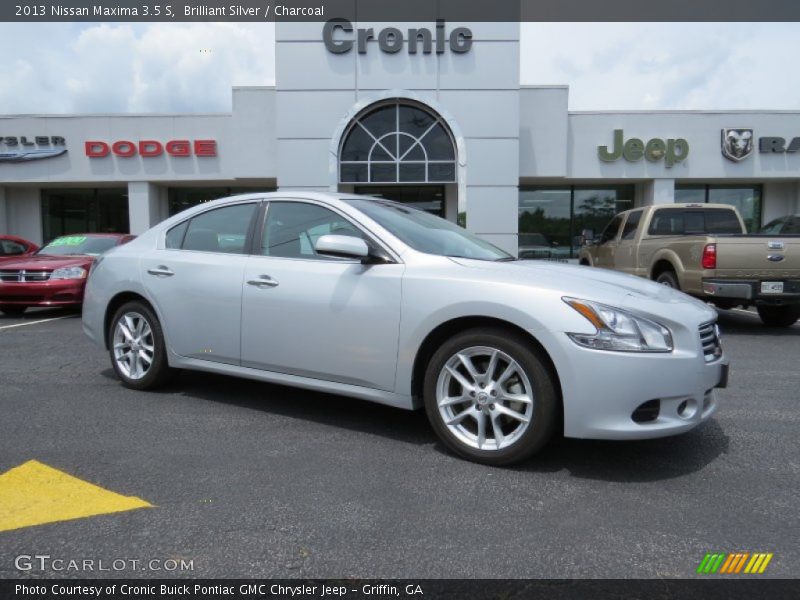 Brilliant Silver / Charcoal 2013 Nissan Maxima 3.5 S