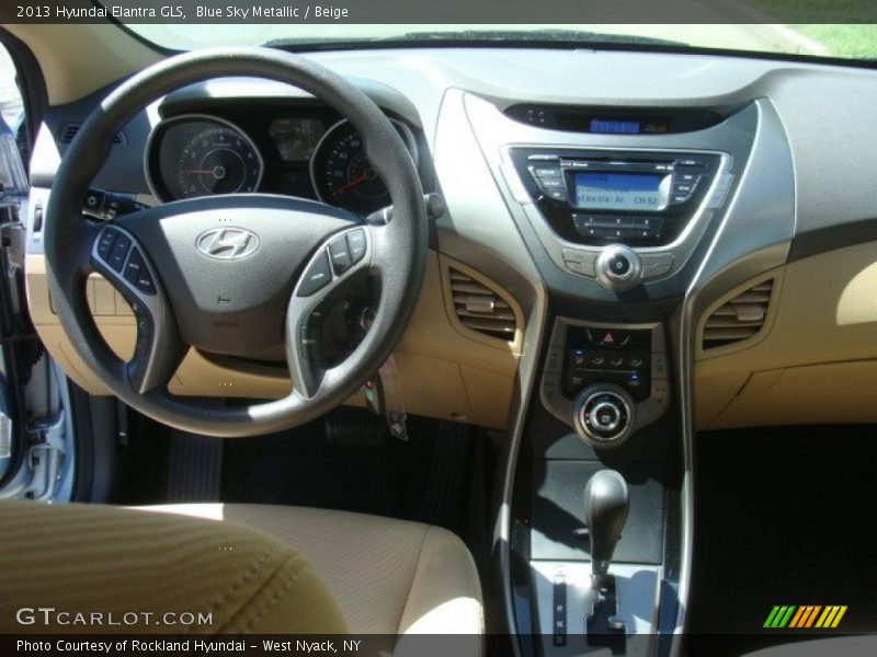 Blue Sky Metallic / Beige 2013 Hyundai Elantra GLS