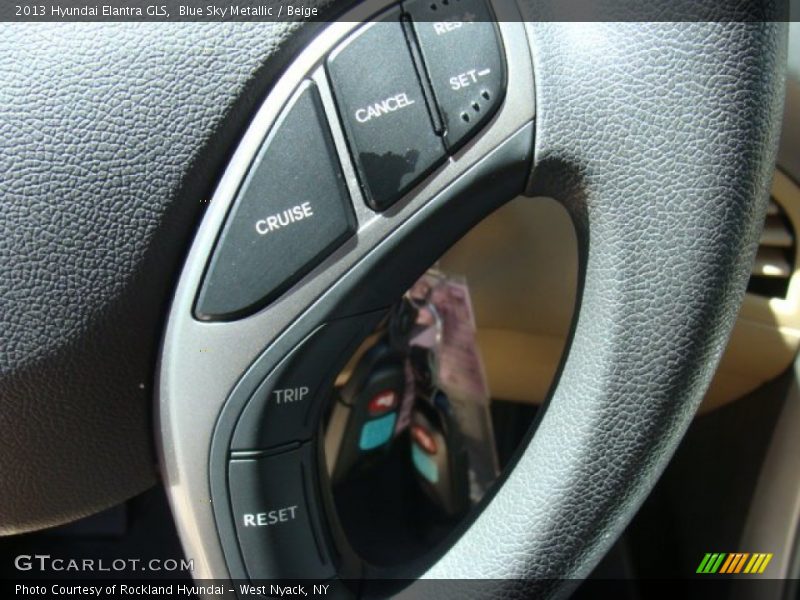 Blue Sky Metallic / Beige 2013 Hyundai Elantra GLS