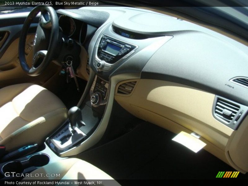 Blue Sky Metallic / Beige 2013 Hyundai Elantra GLS