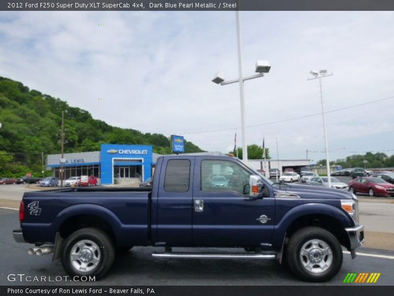 Dark Blue Pearl Metallic / Steel 2012 Ford F250 Super Duty XLT SuperCab 4x4