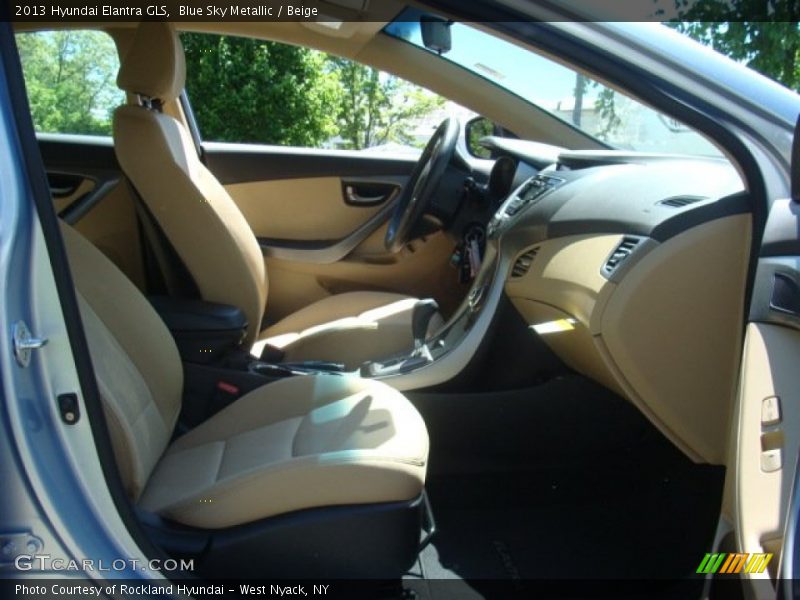 Blue Sky Metallic / Beige 2013 Hyundai Elantra GLS