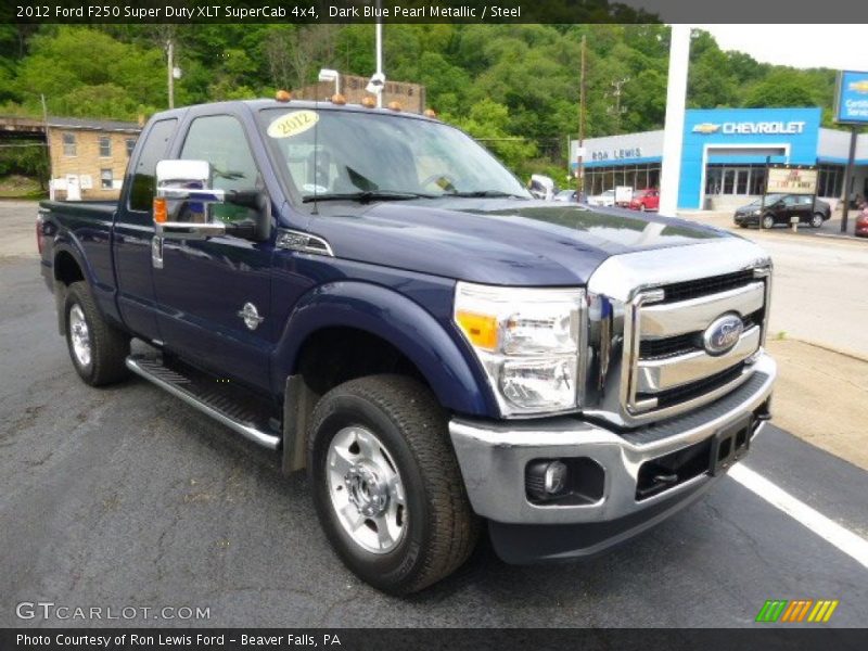 Dark Blue Pearl Metallic / Steel 2012 Ford F250 Super Duty XLT SuperCab 4x4