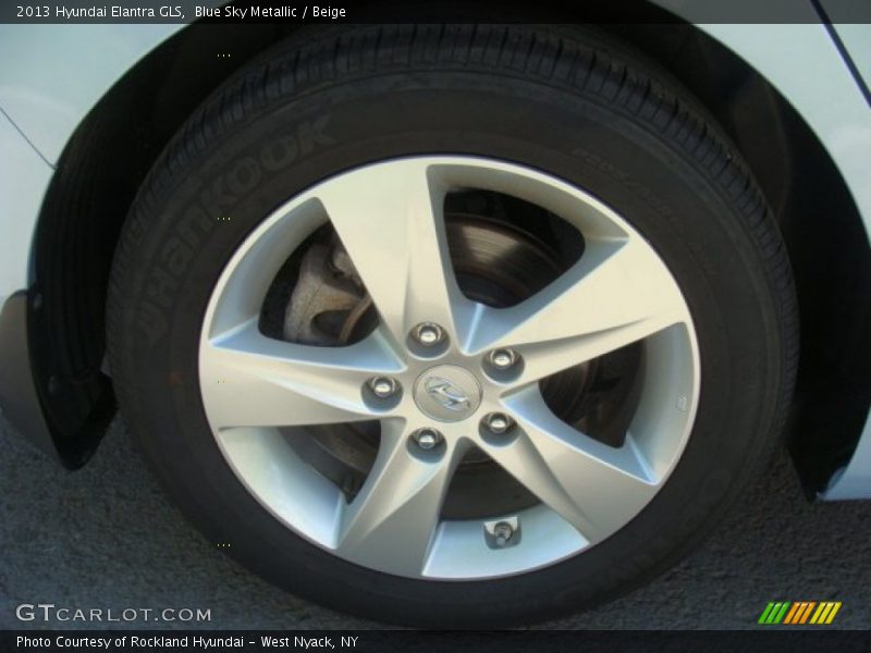 Blue Sky Metallic / Beige 2013 Hyundai Elantra GLS