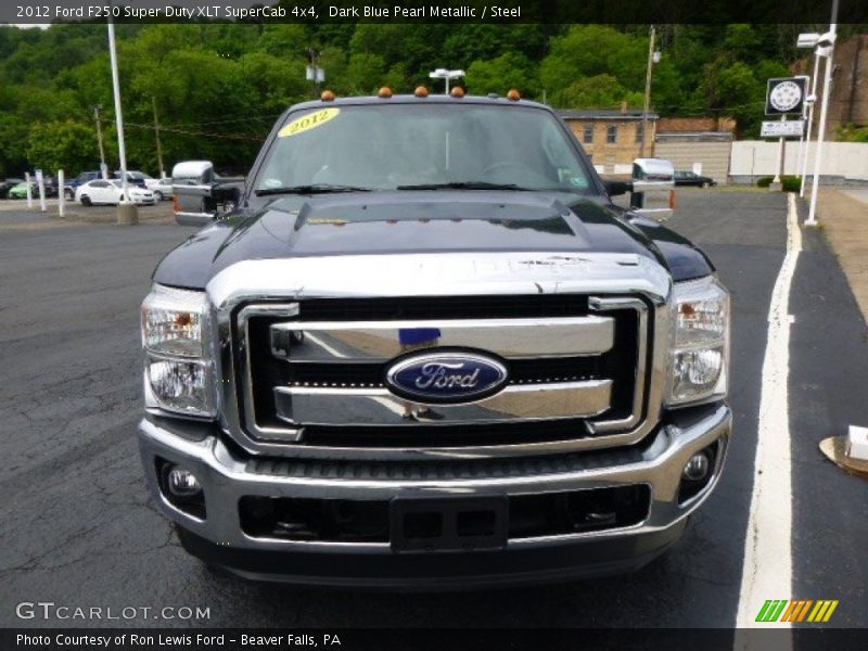 Dark Blue Pearl Metallic / Steel 2012 Ford F250 Super Duty XLT SuperCab 4x4