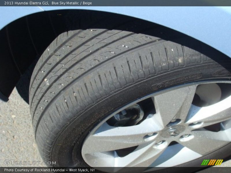 Blue Sky Metallic / Beige 2013 Hyundai Elantra GLS