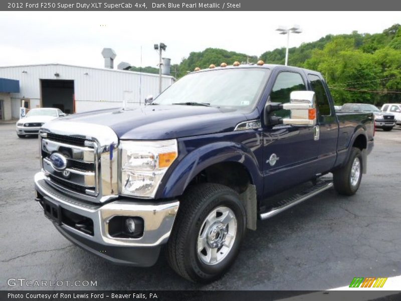 Dark Blue Pearl Metallic / Steel 2012 Ford F250 Super Duty XLT SuperCab 4x4