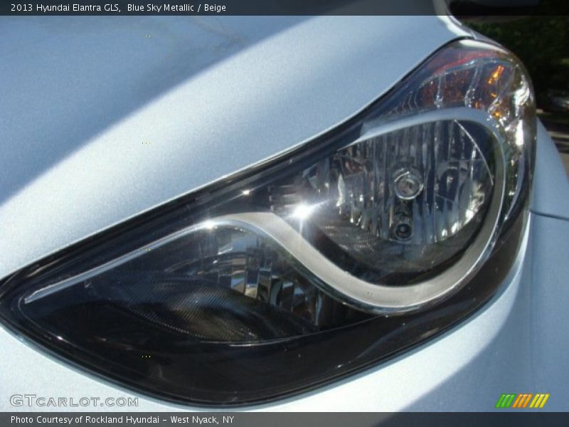 Blue Sky Metallic / Beige 2013 Hyundai Elantra GLS