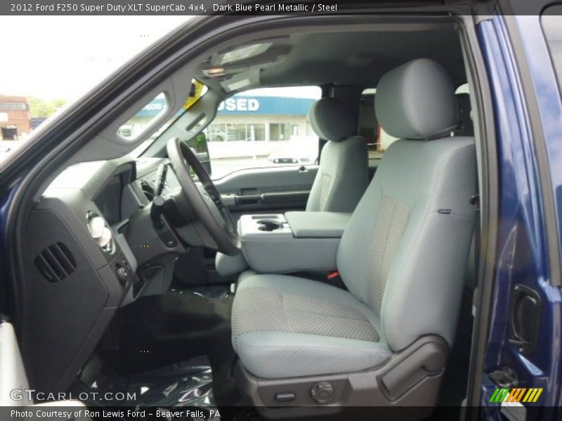 Dark Blue Pearl Metallic / Steel 2012 Ford F250 Super Duty XLT SuperCab 4x4