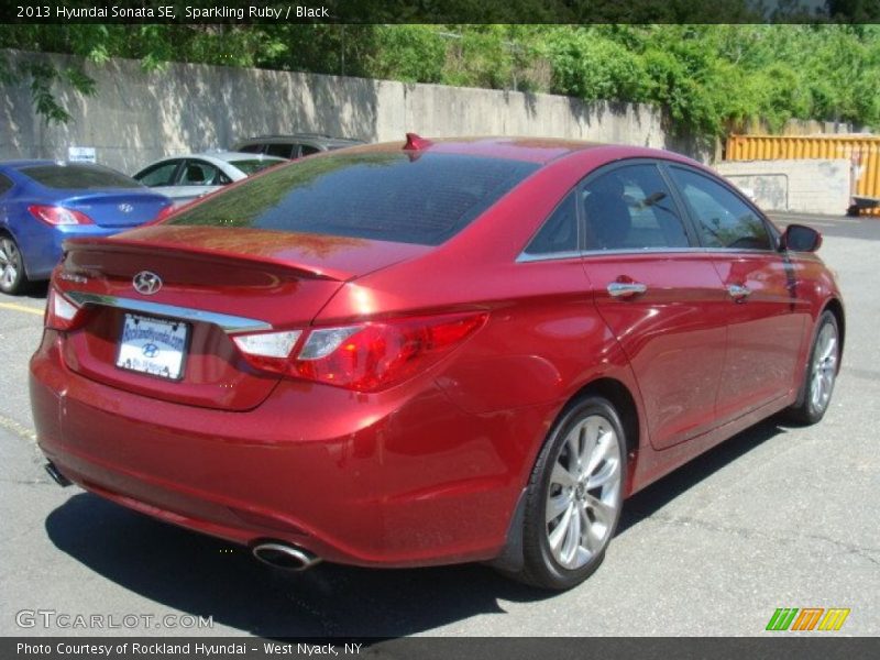 Sparkling Ruby / Black 2013 Hyundai Sonata SE