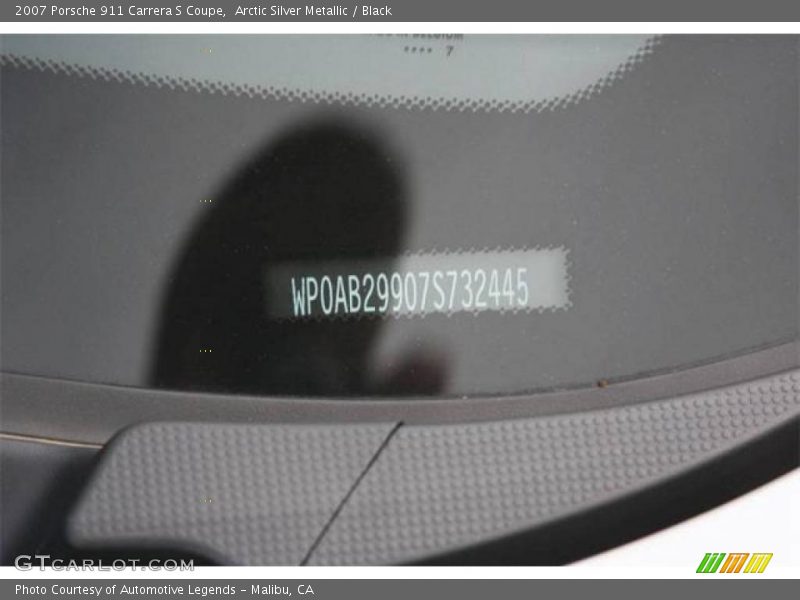 Arctic Silver Metallic / Black 2007 Porsche 911 Carrera S Coupe