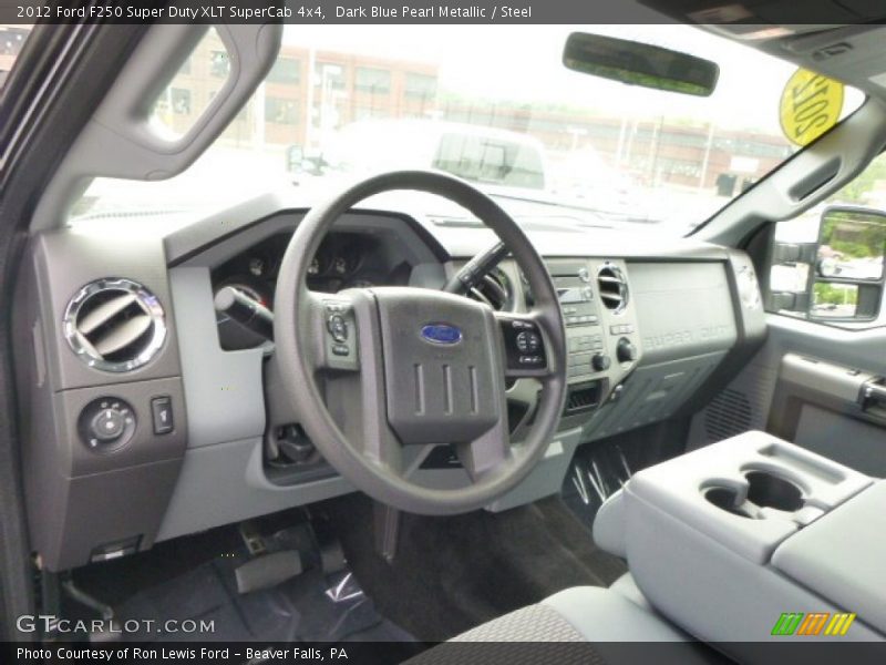 Dark Blue Pearl Metallic / Steel 2012 Ford F250 Super Duty XLT SuperCab 4x4