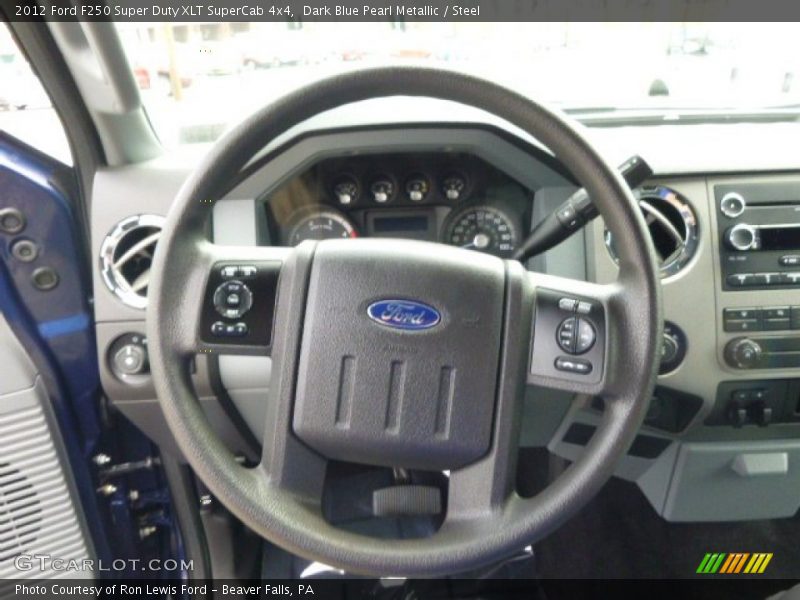 Dark Blue Pearl Metallic / Steel 2012 Ford F250 Super Duty XLT SuperCab 4x4