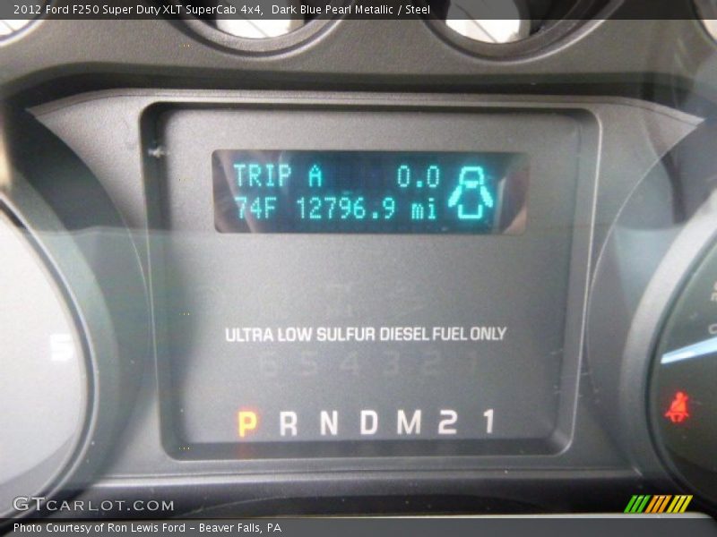 Dark Blue Pearl Metallic / Steel 2012 Ford F250 Super Duty XLT SuperCab 4x4