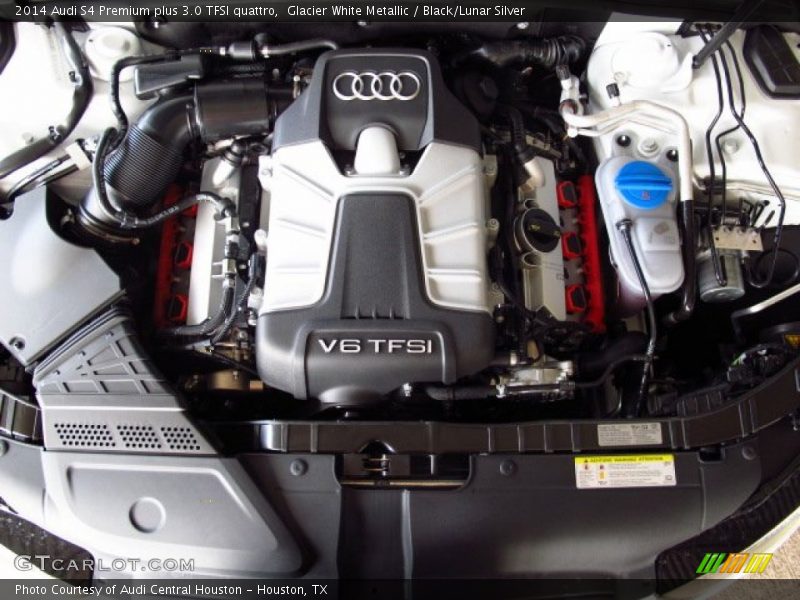 Glacier White Metallic / Black/Lunar Silver 2014 Audi S4 Premium plus 3.0 TFSI quattro