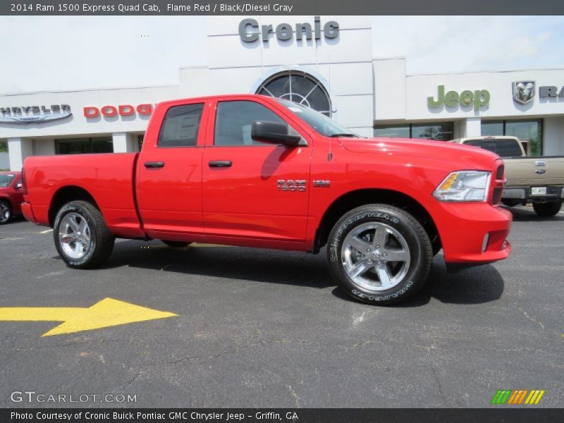 Flame Red / Black/Diesel Gray 2014 Ram 1500 Express Quad Cab